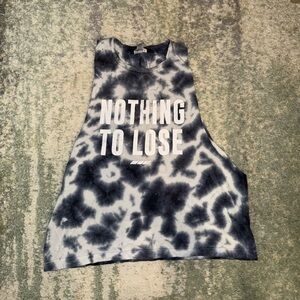 Forever 21 Blue and White Tie-Dye Top